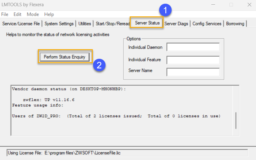 Nastavení síťových licencí ZWCAD - 2