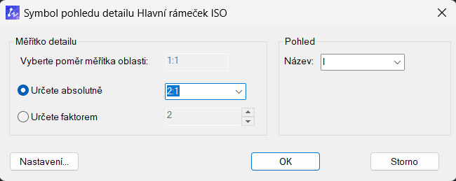Detailní pohled v ZWCAD MFG - nastavení
