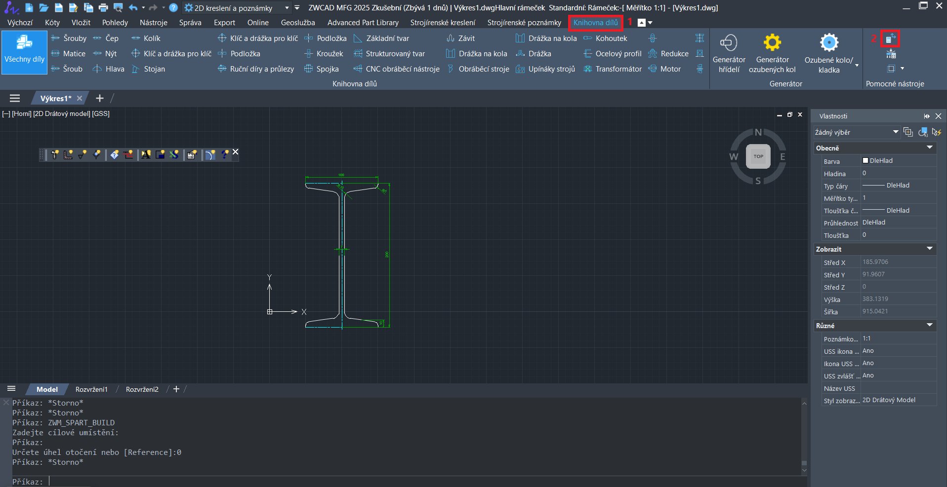 Statická analýza v ZWCAD MFG - krok 3
