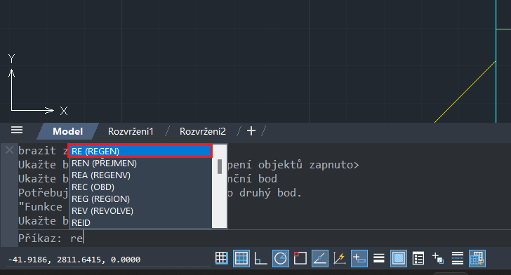 Výšková kóta v ZWCAD - krok 4