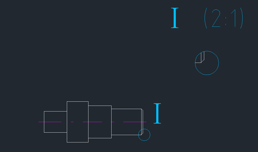 Detailní pohled v ZWCAD MFG - hotový pohled