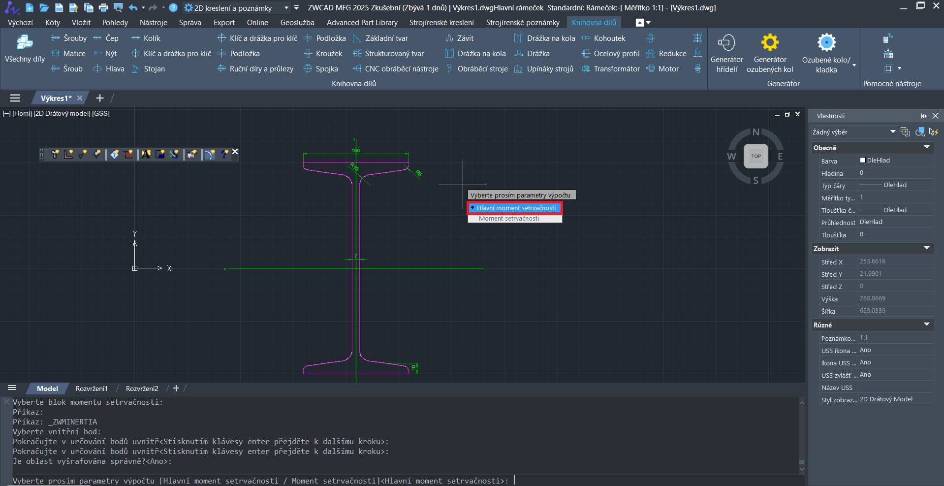 Statická analýza v ZWCAD MFG - krok 5