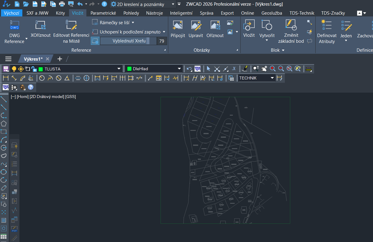 Ořez externí reference - krok 5