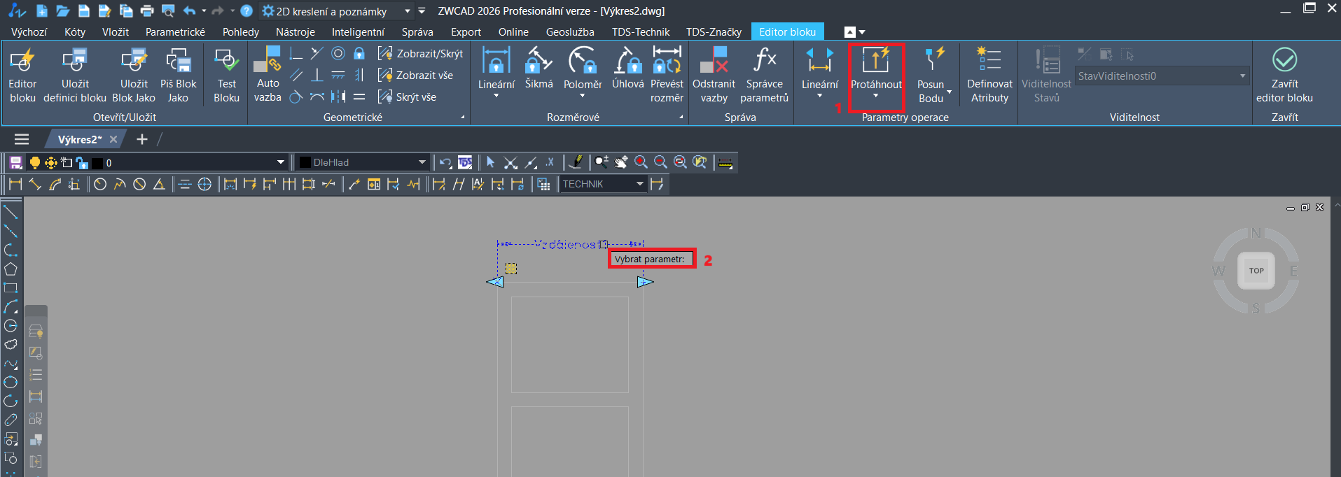 Dynamické bloky - protažení, krok 6