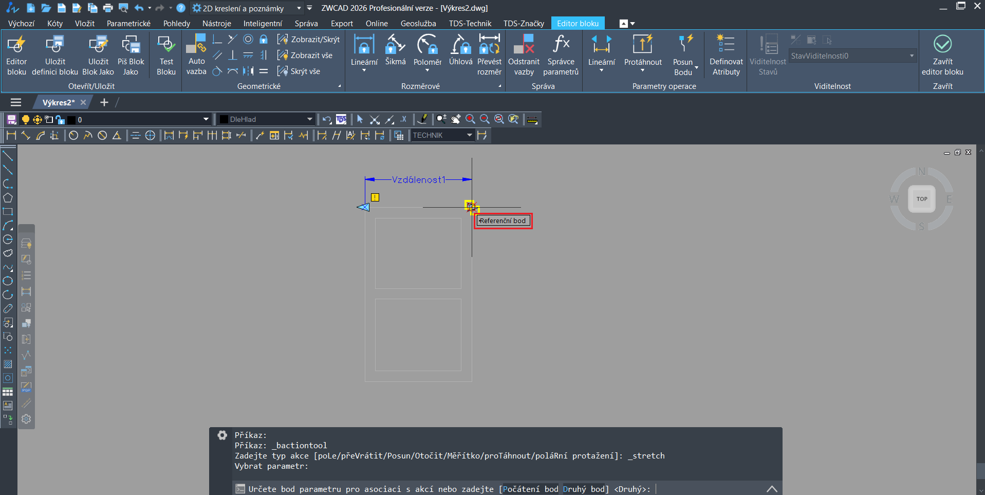 Dynamické bloky - protažení, krok 7
