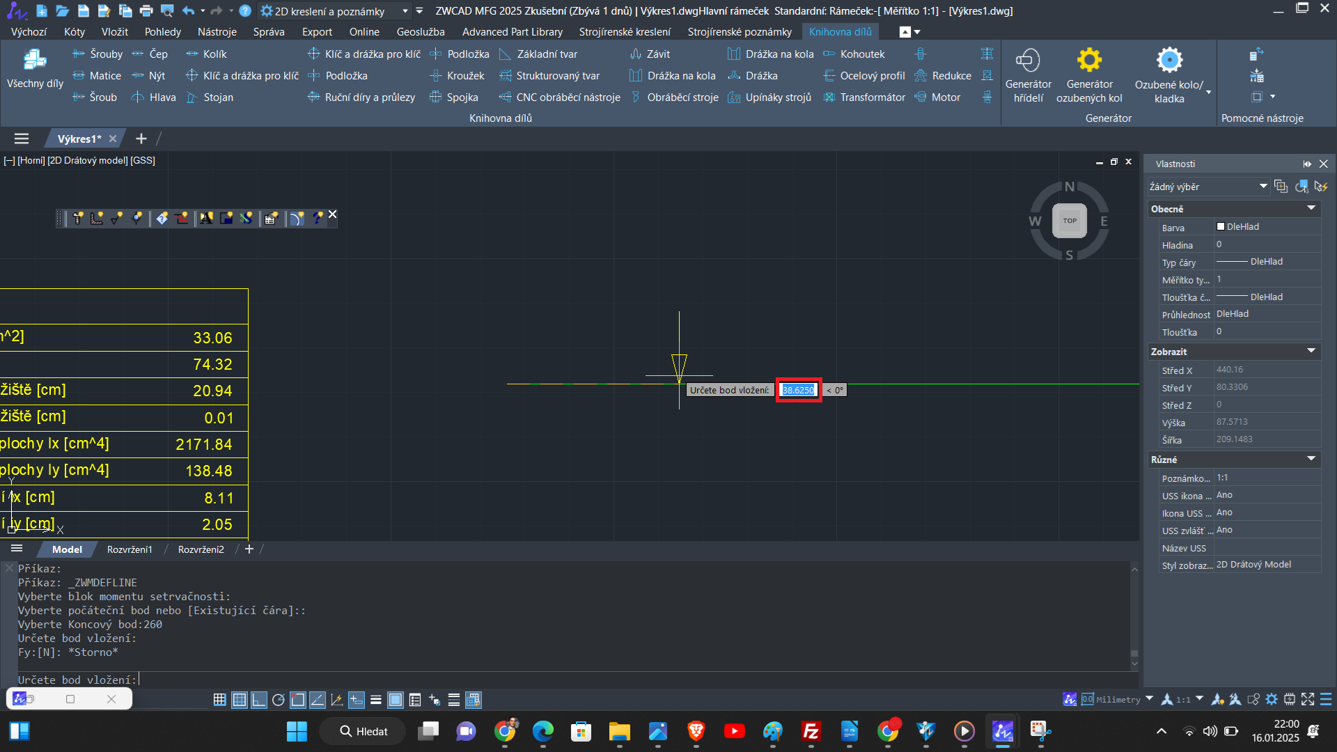 Statická analýza v ZWCAD MFG - krok 10