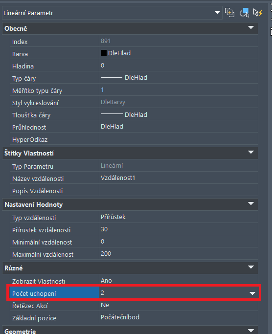 Dynamické bloky - protažení, krok 15