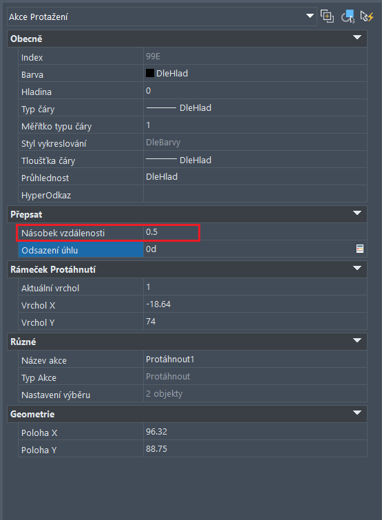 Dynamické bloky - protažení, krok 23