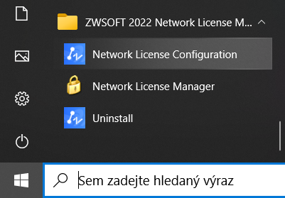 Spuštění konfigurace ZWCAD NLM