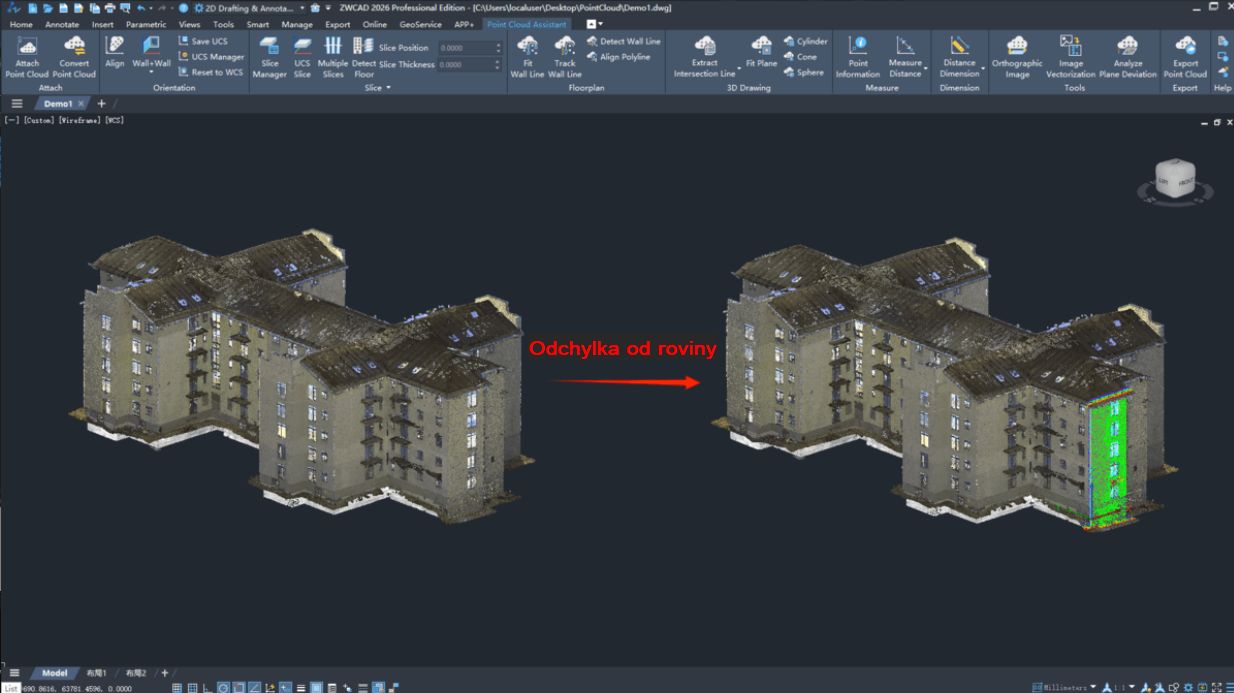 Analýza odchylky od roviny