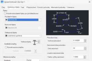 Nastavení kótovacích stylů