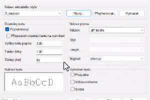 Texty v CAD výkresech